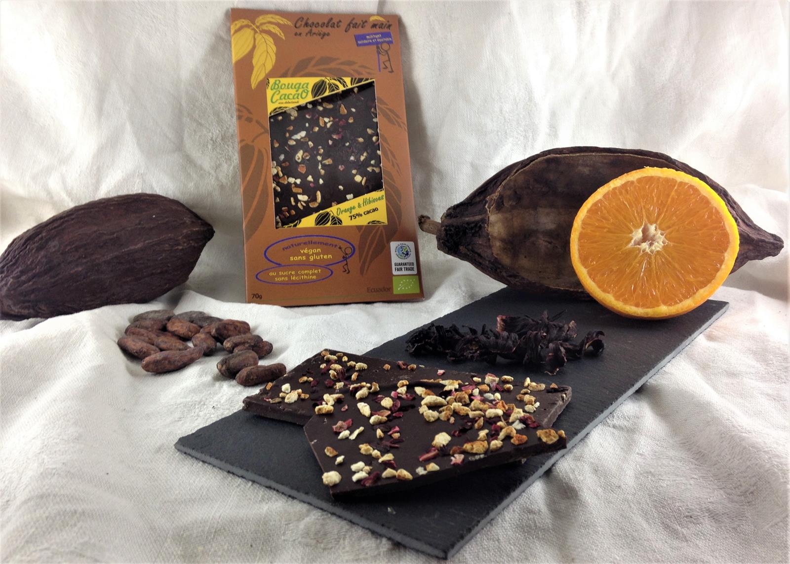 Lot de 2 boites de dégustation de Chocolat bio 75% cacao - Bouga Cacao