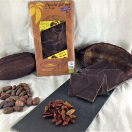 Tablette chocolat bio 75% cacao Piment et citronnelle